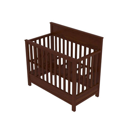 Wooden baby cradle for nursery with natural teak wood finish