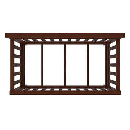 Wooden baby cradle for nursery with natural teak wood finish