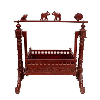 Refined handmade wooden baby cradle for nursery
