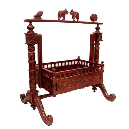 Classic wooden cradle designed for a traditional nursery