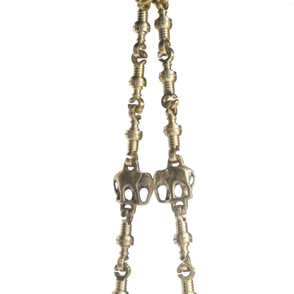 Luxury Indian wooden jhula with elegant brass chain