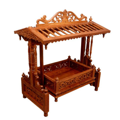 Classic wooden baby cradle with 52 x 26 x 52 inch dimensions