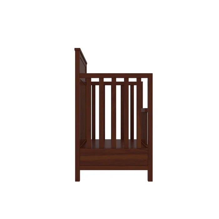 Handcrafted teak wood baby crib for nursery furniture