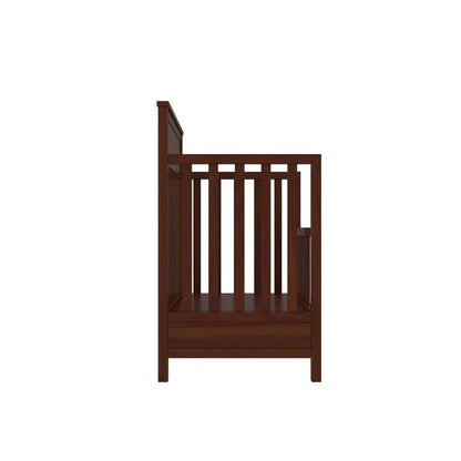 Handcrafted teak wood baby crib for nursery furniture