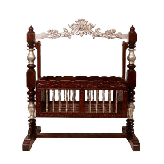 Teak wood baby crib cradle for newborn and toddler