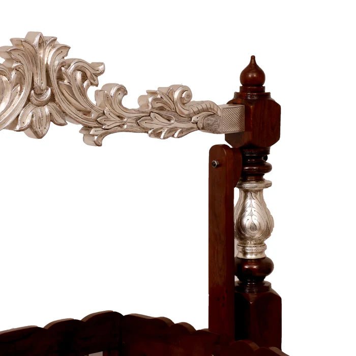 Traditional wooden baby crib cradle for nursery and baby room