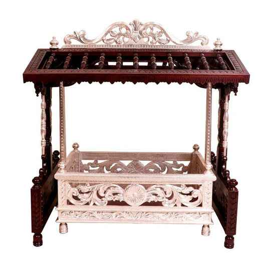 Teak wood baby crib cradle for newborn and toddler