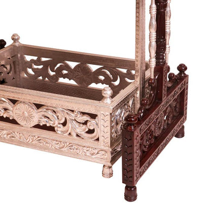 Traditional wooden baby crib cradle for nursery furniture