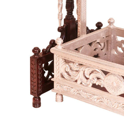 Traditional wooden baby crib cradle for nursery furniture