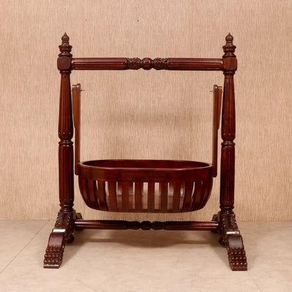 Teak wood baby crib cradle for newborn and toddler