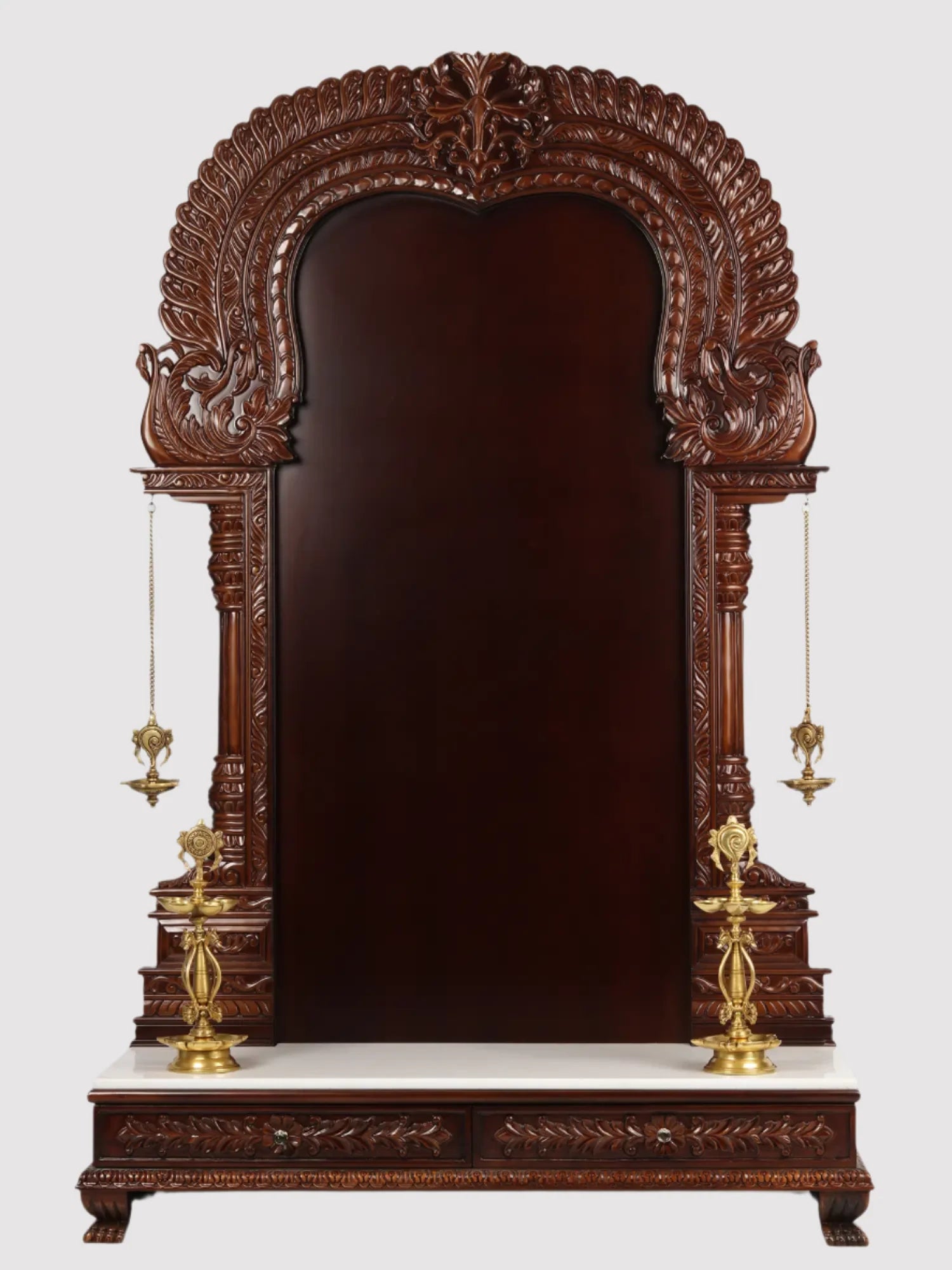Super large Thiruvachi wooden temple frame for Hindu idols