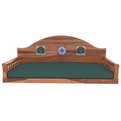 Heritage style wooden jhula with antique tile design