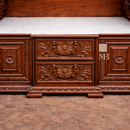 Hand carved wooden Hindu temple for home prayer room