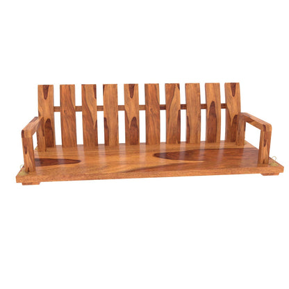 Sheesham or Acacia wood striped handmade swing