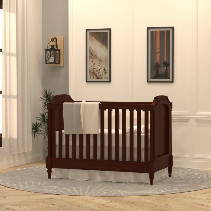 Classic handmade wooden baby cradle for nursery