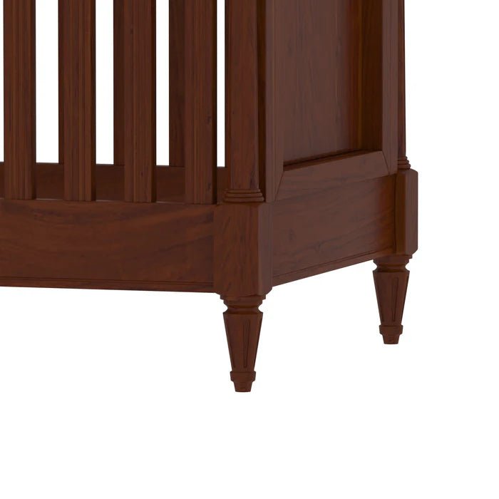 Traditional wooden nursery cradle for baby room