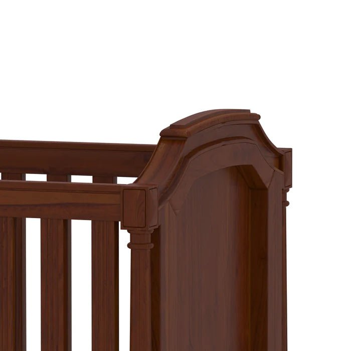 Elegant handcrafted baby cradle with natural wood character