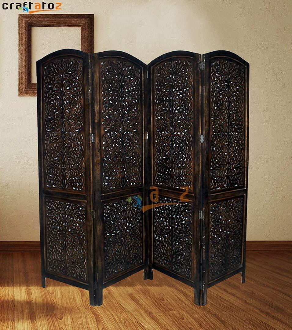 4 panel Wooden Partition | Room dividers | Wooden Room Separators for Living Area