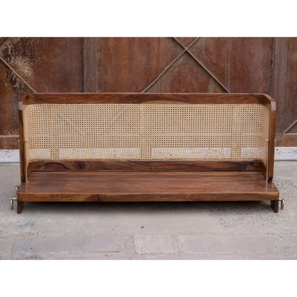 Handmade farmhouse wooden swing with vintage finish