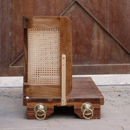 Vintage cane back jhula for farmhouse home decor