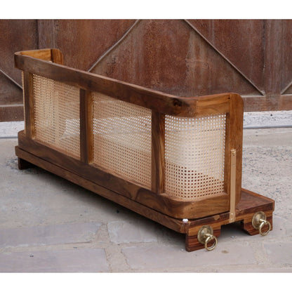 Sheesham or Acacia wood cane back swing for home