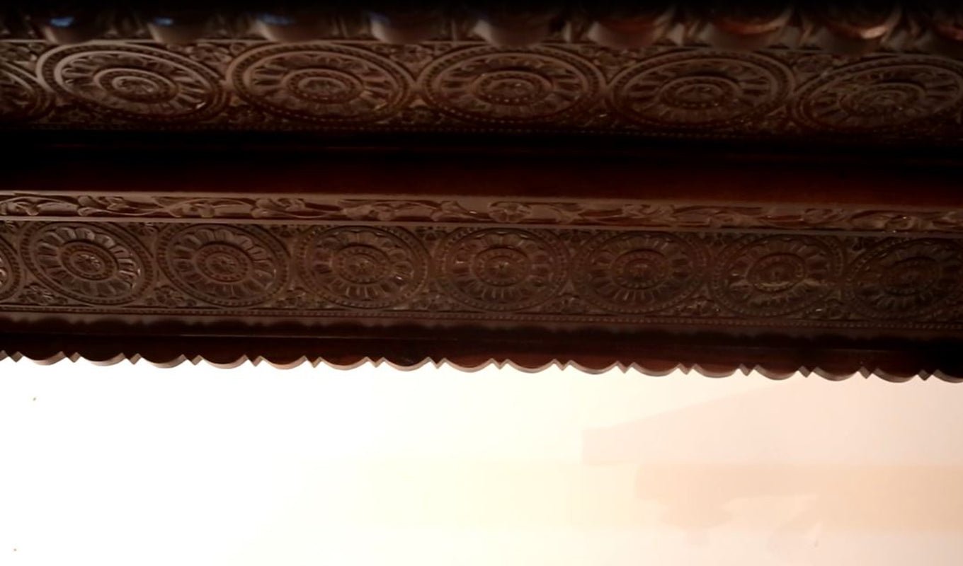 Traditional Indian wooden Jhula with walnut finish