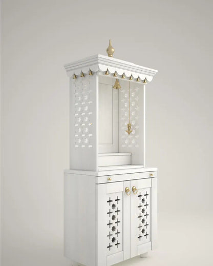 Handcrafted wooden mandapam for home prayer room