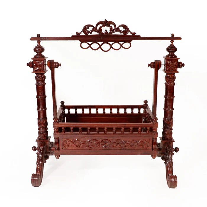 Spacious wooden baby crib cradle for newborn and toddler