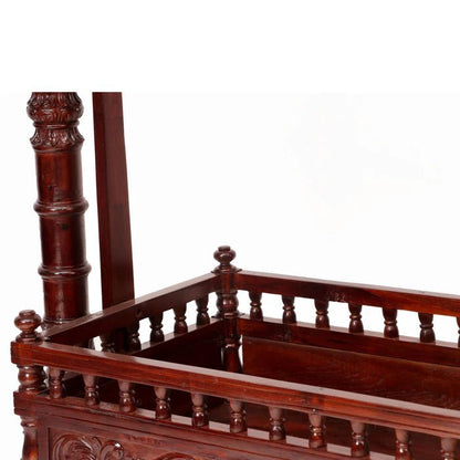 Traditional wooden baby crib cradle for nursery furniture