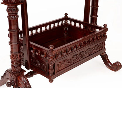 Traditional wooden baby crib cradle for nursery furniture