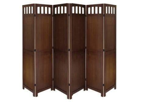 5 panel Wooden Partition | Long Room dividers | Wooden Room Separators for Living Area